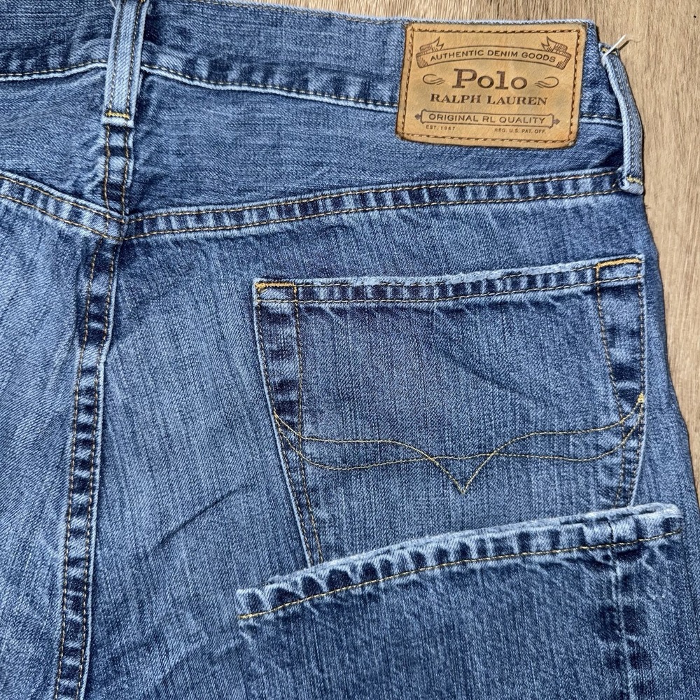 Polo Ralph Lauren The Varick Slim Straight Jeans Men's 34x32 Medium Blue Wash